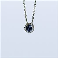 Pendente Leo Pizzo Donna Zaffiri e diamanti in Oro bianco Zaffiro 0.63 Ct 19525BZG2 - 19525BZG2